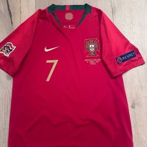 2019 Portugal Nations League Home Jersey Ronaldo Size Large